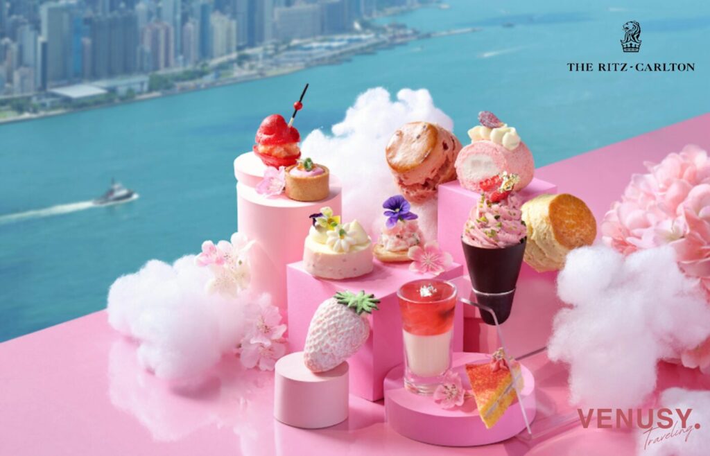 香港リッツカールトンアフタヌーンティーイメージ用写真「Flowering Blossoms Afternoon Tea」