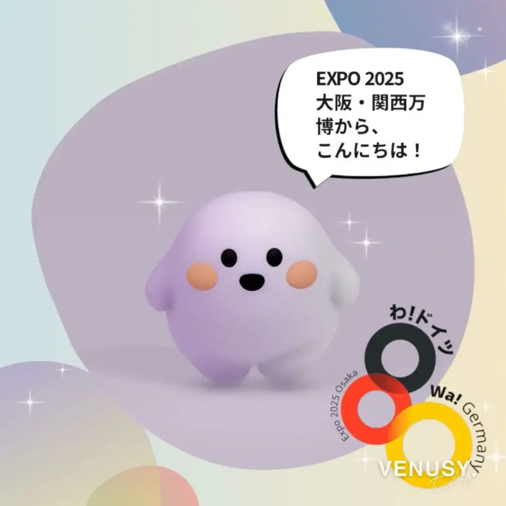 大阪・関西万博ドイツ館で作った体験版公式キャラクター・サーキュラーちゃん(Circular-chan)