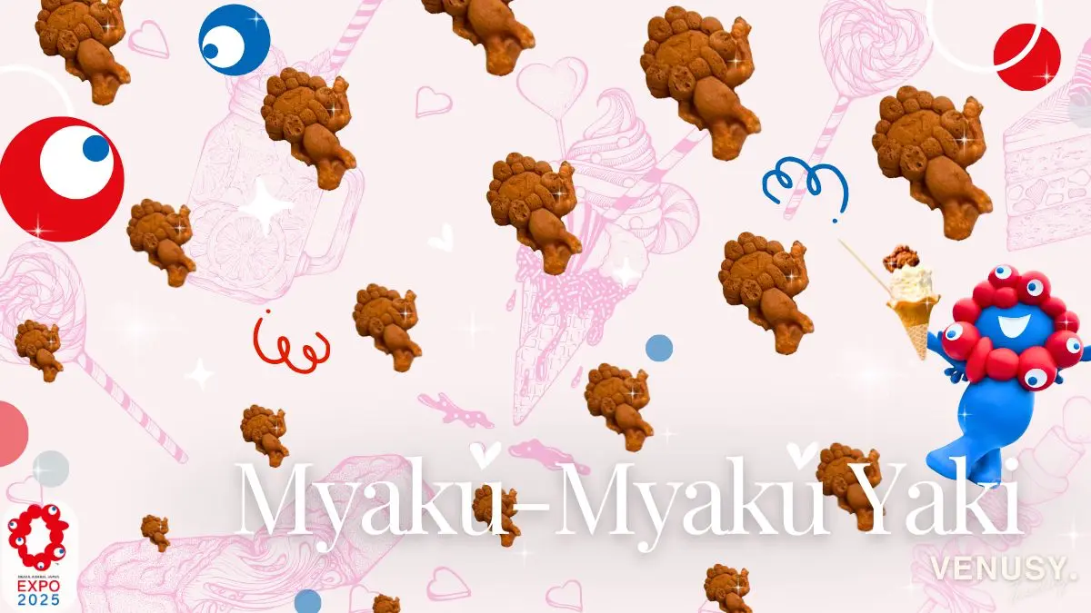 ミャクミャクソフトクリームとミャクミャク焼き｜大阪・関西万博2025の公式キャラクタースイーツアイキャッチ画像