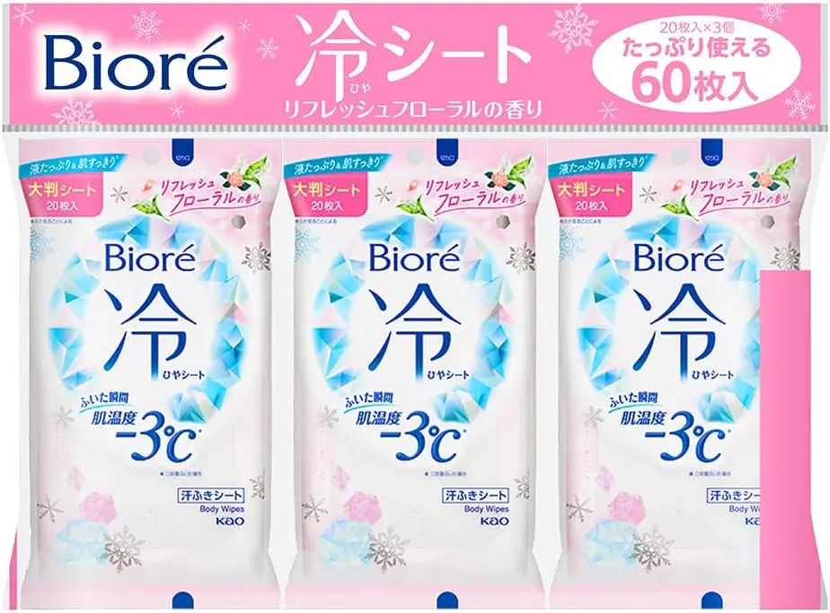 Bioré 冷シート（フローラル・3個セット）