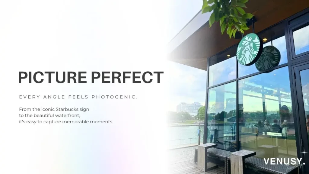 世界一美しいスタバ富山のロゴとガラス張りの外観