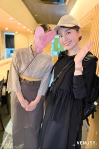 富山おすすめランチ四季料理 悠の奥さまと撮影した記念写真